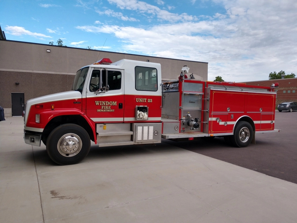 Unit 23-1998 City Pumper, Freightliner Chassis with a Central Apparatus which pumps 1500 GPM.